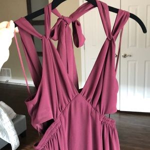 Express, full length, wine, side cut out dress